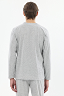 First Company Erkek Bisiklet Yaka Biye Detaylı Uzun Kollu Pijama Takımı 251EP04KL