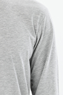 First Company Erkek Bisiklet Yaka Biye Detaylı Uzun Kollu Pijama Takımı 251EP04KL