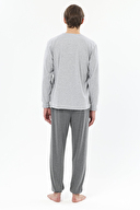First Company Erkek Bisiklet Yaka Uzun Kollu Ribana Paçalı Pijama Takımı 251EP06KL