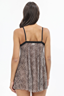 Shefame Kadın Dantel ve Tül Detaylı Gecelik 9015WN