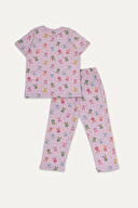 Funfair Kız Çocuk Tavşan Baskılı Kısa Kollu Pijama Takımı 251KT02PL