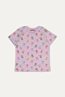 Funfair Kız Çocuk Tavşan Baskılı Kısa Kollu Pijama Takımı 251KT02PL