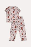 Funfair Erkek Çocuk Doğa Baskılı Kısa Kollu Pijama Takımı 251ET01PL