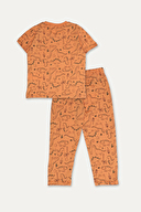 Funfair Erkek Çocuk Dinozor Baskılı Kısa Kollu Pijama Takımı 251ET03PL