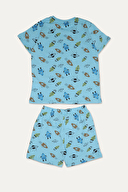 Funfair Erkek Çocuk Roket Baskılı Kısa Kollu Şort Takımı 251KC19PL