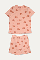 Funfair Kız Çocuk Ayıcık Baskılı Kısa Kollu Şort Takımı