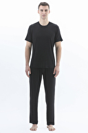 Finesuits Erkek Bisiklet Yaka Kısa Kollu Modal Pijama Üstü 252E1995BS