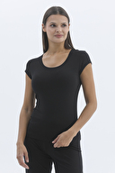 Shefame Kadın Yuvarlak Yaka Kısa Kollu Modal Pijama Üstü 252K1997BS