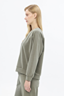 Shefame Kadın Bisiklet Yaka Reglan Kol Sweatshirt 252K7003TR