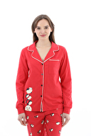 Shefame Kadın Yılbaşı Temalı Pijama Takımı 252K7123TK