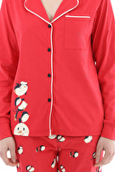 Shefame Kadın Yılbaşı Temalı Pijama Takımı 252K7123TK
