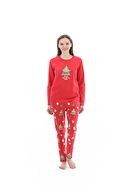 Shefame Kadın Yılbaşı Temalı Pijama Takımı 252K7125TK