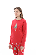 Shefame Kadın Yılbaşı Temalı Pijama Takımı 252K7125TK