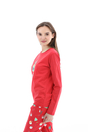 Shefame Kadın Yılbaşı Temalı Pijama Takımı 252K7125TK