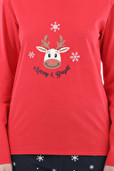 Shefame Kadın Yılbaşı Temalı Pijama Takımı 252K7127TK