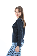 Shefame Kadın Yılbaşı Temalı Pijama Takımı 252K7128TK