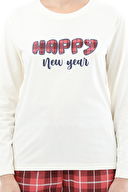 Shefame Kadın Yılbaşı Temalı Pijama Takımı 252K7132TK