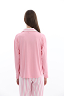 Shefame Kadın Çizgili Önden Düğmeli Uzun Kollu Pijama Takımı 261K7092PI