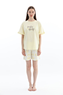 Shefame Kadın Likralı Kompakt Penye Şort Takım 261K7094PI