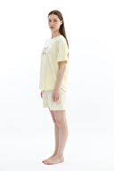 Shefame Kadın Likralı Kompakt Penye Şort Takım 261K7094PI