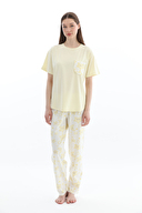 Shefame Kadın Likralı Kompakt Penye Pijama Takım 261K7095PI