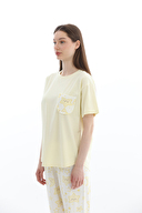 Shefame Kadın Likralı Kompakt Penye Pijama Takım 261K7095PI