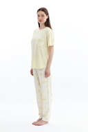 Shefame Kadın Likralı Kompakt Penye Pijama Takım 261K7095PI