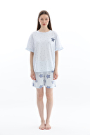 Shefame Kadın Likralı Kompakt Penye Şort Takım 261K7096PI