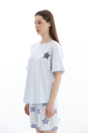 Shefame Kadın Likralı Kompakt Penye Şort Takım 261K7096PI