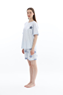 Shefame Kadın Likralı Kompakt Penye Şort Takım 261K7096PI