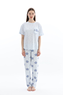 Shefame Kadın Likralı Kompakt Penye Pijama Takım 261K7097PI