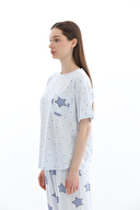 Shefame Kadın Likralı Kompakt Penye Pijama Takım 261K7097PI