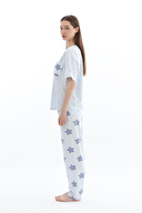 Shefame Kadın Likralı Kompakt Penye Pijama Takım 261K7097PI