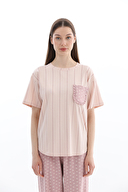 Shefame Kadın Kısa Kollu Uzun Alt Pijama Takımı 261K7099PI