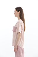 Shefame Kadın Kısa Kollu Uzun Alt Pijama Takımı 261K7099PI