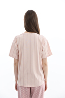 Shefame Kadın Kısa Kollu Uzun Alt Pijama Takımı 261K7099PI