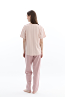 Shefame Kadın Kısa Kollu Uzun Alt Pijama Takımı 261K7099PI