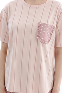 Shefame Kadın Kısa Kollu Uzun Alt Pijama Takımı 261K7099PI