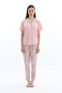 Shefame Kadın Oslo Kısa Kollu Önden Düğmeli Pijama Takımı 261K7104PI