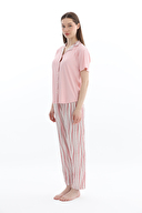 Shefame Kadın Oslo Kısa Kollu Önden Düğmeli Pijama Takımı 261K7104PI