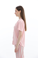 Shefame Kadın Oslo Kısa Kollu Önden Düğmeli Pijama Takımı 261K7104PI