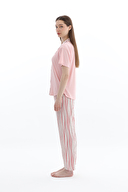 Shefame Kadın Oslo Kısa Kollu Önden Düğmeli Pijama Takımı 261K7104PI