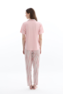Shefame Kadın Oslo Kısa Kollu Önden Düğmeli Pijama Takımı 261K7104PI