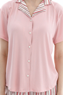 Shefame Kadın Oslo Kısa Kollu Önden Düğmeli Pijama Takımı 261K7104PI