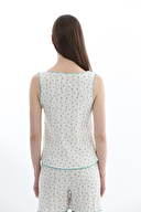 Shefame Kadın Transferli Ribana Sıfır Kol Şort Takım 261K7107PI