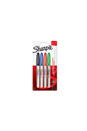 Sharpie Fine Permanent Markör Kalem Standart Renkler 3+1 Paket