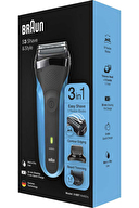 Braun 3 Serisi 310BT Blu 3in1 Islak&Kuru Kullanım Tıraş Makinesi ve Sakal Şekillendirici