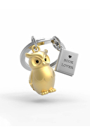 Metalmorphose Baykuş & Kitap Anahtarlık Parlak Dore / Krom MTM279-01