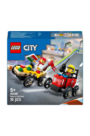 LEGO City Pizza Arabası İtfaiye Kamyonuna Karşı Yarış Arabası Paketi 60458