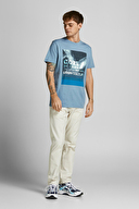 Jack&Jones Erkek Tişört 12209204 Faded Denim